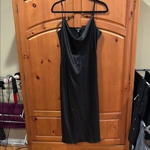 Banana Republic Black Satin Midi Dress